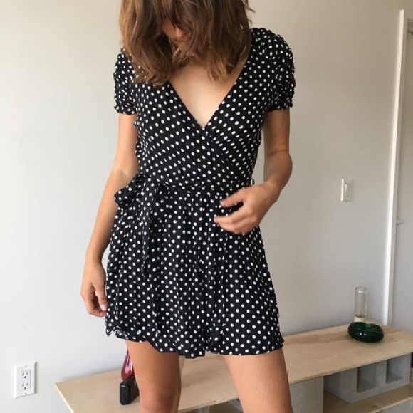 Polka dot retro romper dress jumper - Picture 2 of 8